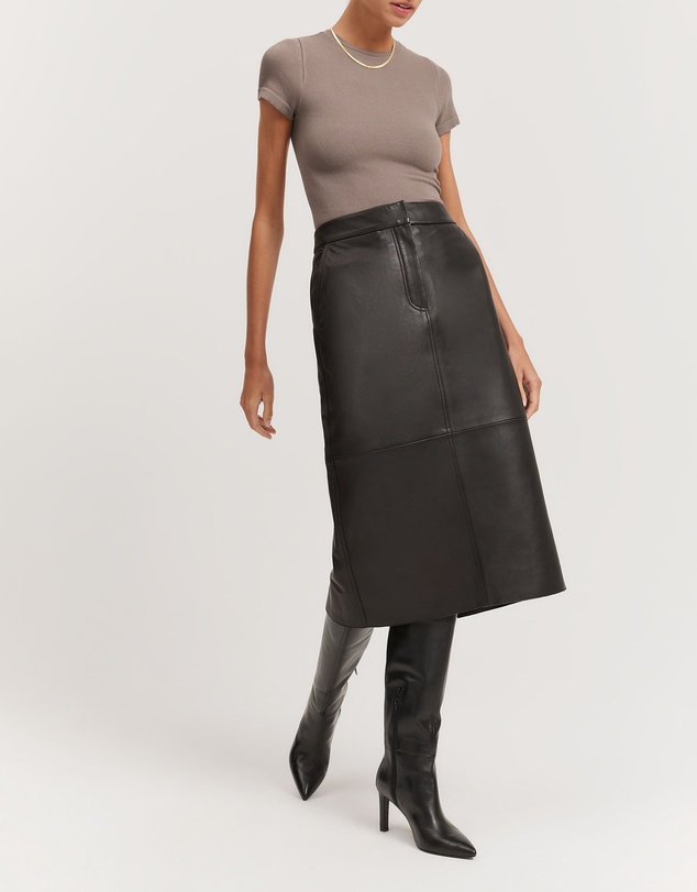 Country Road - Leather Column Skirt