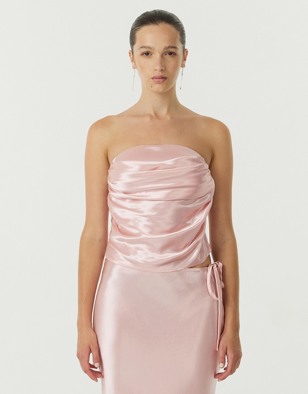 Third Form - Satin Drape Bustier
