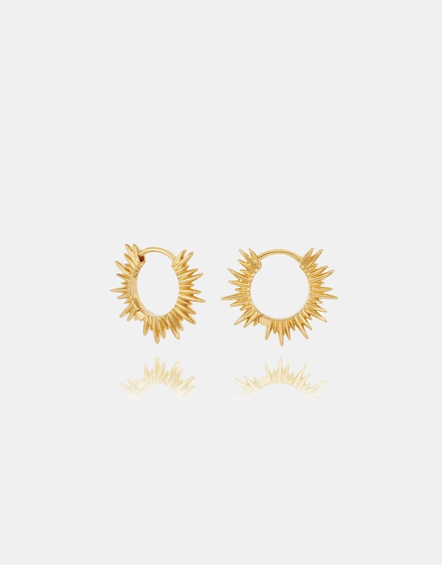 Rachel Jackson - Electric Goddess Mini Huggie Gold Hoop Earrings