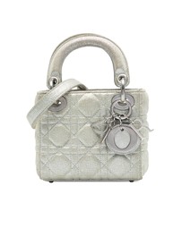 Pre-Loved by Azura Reborn - Pre-Loved Micro Metallic Calfskin Cannage Lady Dior
