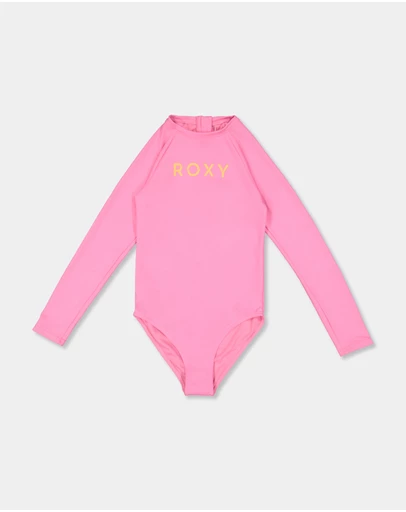 Roxy - Girls 8 to 16 Forever Roxy Back Zip Onesie Long Sleeve Rash Vest