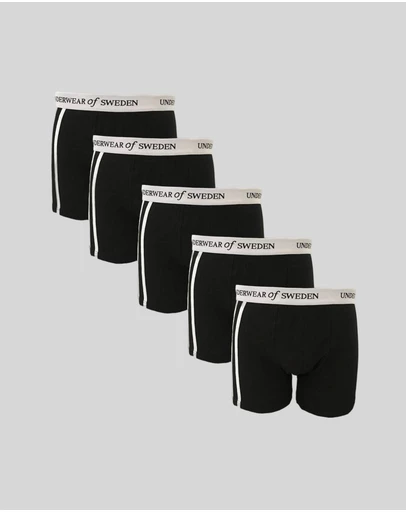 Underwear Of Sweden - Men's Boxer Shorts - Black & White (x5 pack)