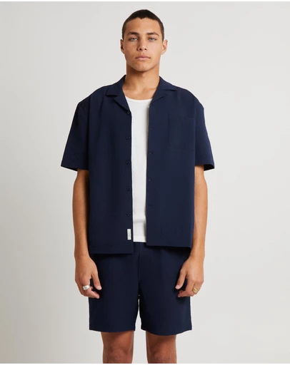 Arvust - Seersucker Shorts Sleeve Resort Shirt