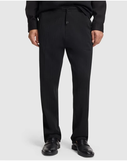 HUGO - Cotton-Blend Tracksuit Bottoms With Drop-Needle Stripe