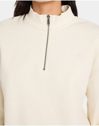 RVCA - Womens RVCA 1/4 Zip Fleece Jumper