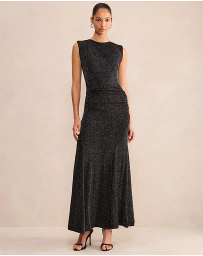 Forever New - Ciara Gathered Glitter Maxi Dress