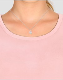 Elli Jewelry - Necklace Kids Butterfly Enamel Pastel 925 Sterling Silver