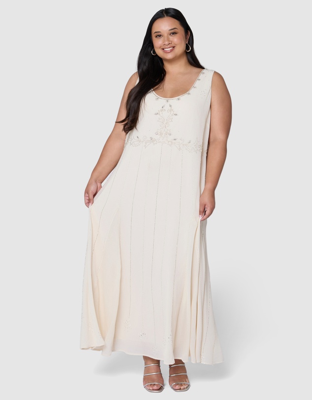 The Poetic Gypsy - Moonchild Beaded Maxi Dress