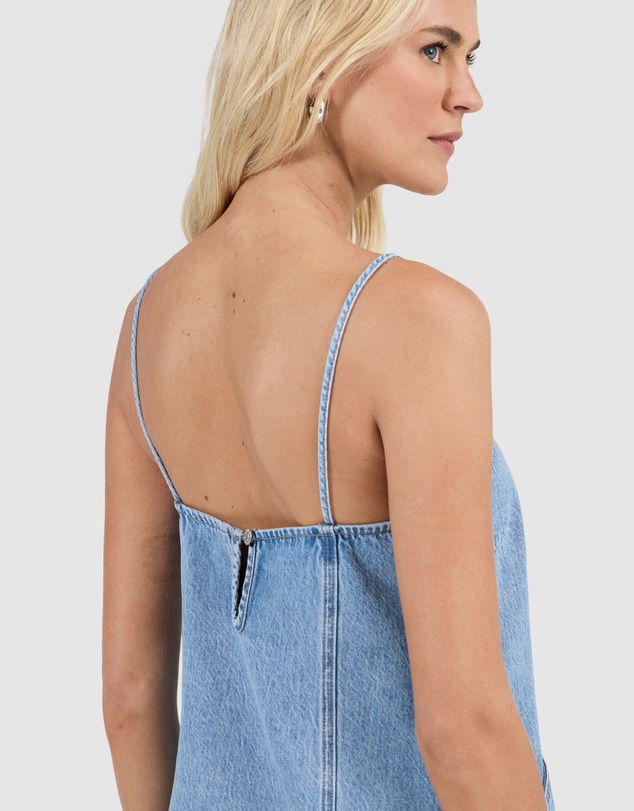 Rolla's - Deco Denim Cami Dress - Vintage Stone