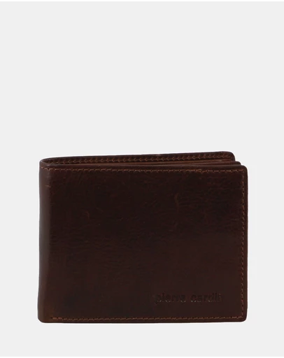 Pierre Cardin - Pierre Cardin Rustic Leather Men's Bi-Fold Slimline Wallet