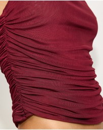 Dazie - Pearl Mesh Halter Top