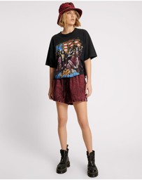 ONE TEASPOON - Black Heart Denim Boxer Shorts