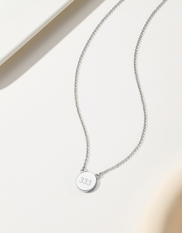 Mestige - Angel Number Necklace 333 - Silver Plated