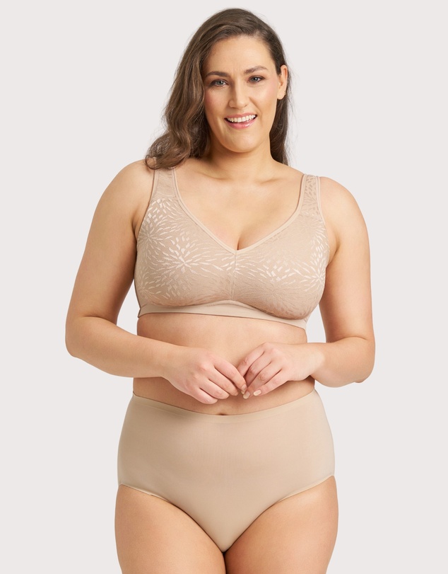 Ava & Audrey  - Ava & Audrey Millie Jacquard Mesh Wire-free Support Bra