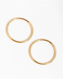 Lovisa - 24 Carat Gold Plated Surgical Steel Fine 10mm Sleeper Earrings