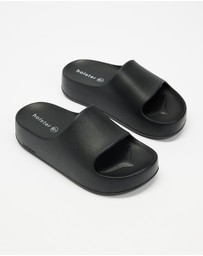 Holster - Levitate Vegan Platform Slide  - Black - Women's