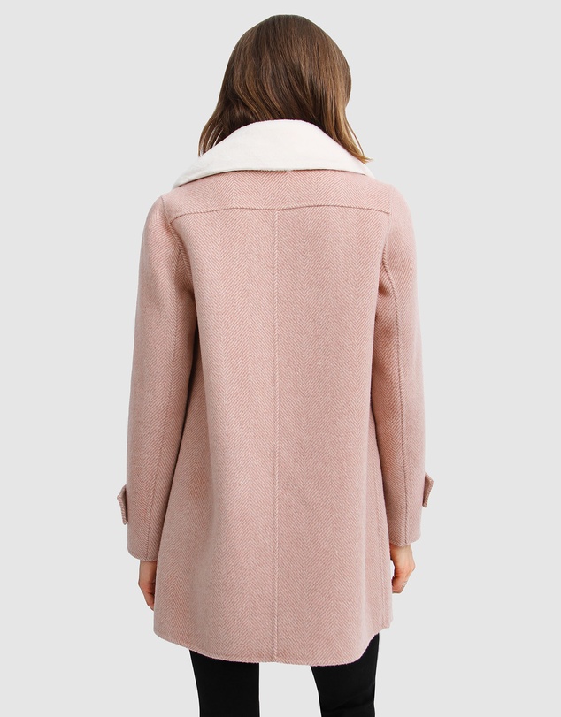 Belle & Bloom - Liberty Sherpa Collar Wool Blend Coat