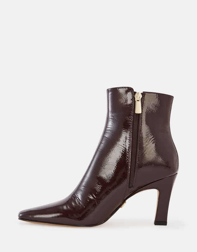 Wittner - Loz Crinkle Patent Leather Ankle Boots