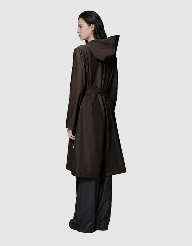 RAINS - Women's A-Line Longer Jacket Bark