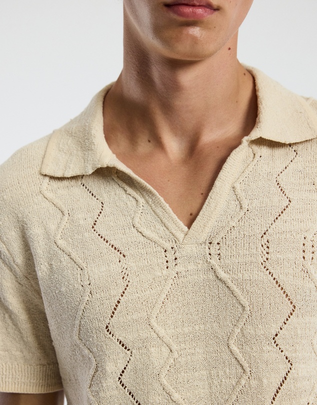 Calibre - Boucle Open Neck Polo Biscuit