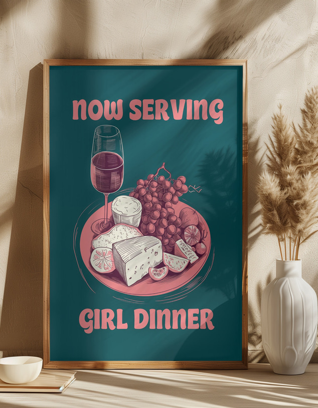 Olive et Oriel - Girl Dinner No 2 by Andreas Magnusson Art Print