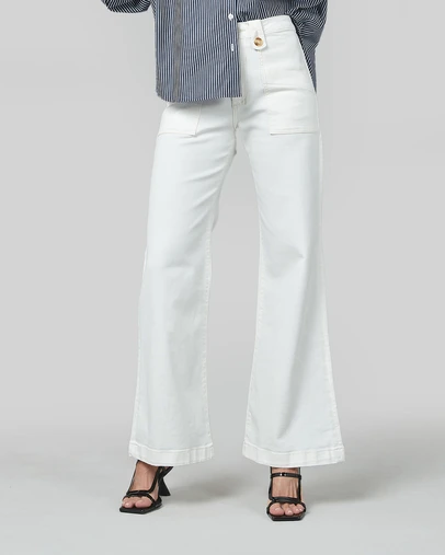 DRICOPER DENIM - Piper Ivory Wide Leg Trousers