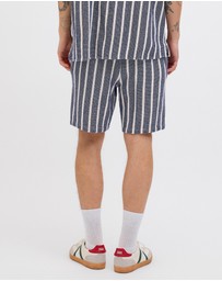 Jack & Jones - Jaiden Coba Striped Jogger Shorts Mid Relaxed Fit