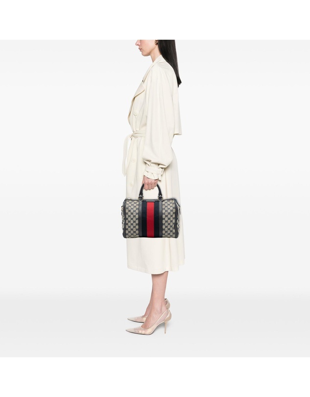 Pre-Loved by Azura Reborn - Pre-Loved Medium GG Canvas Web Joy Boston Bag