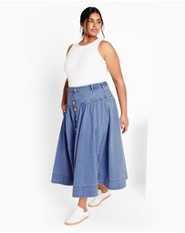 City Chic - Ari Denim Skirt