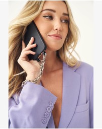 LOUVE COLLECTION - Le Cafe Noir Phone Case + Kate Silver-Plated Wristlet