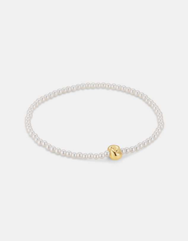 Ania Haie - Gold Glass Pearl & Twist Beaded Bracelet