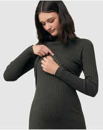 Ripe Maternity - Nella Rib Nursing Knit Dress