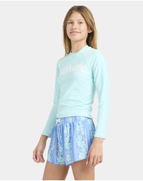 Billabong - Girls 6 to 14 Happy Hibiscus Swim Volley Boardshorts