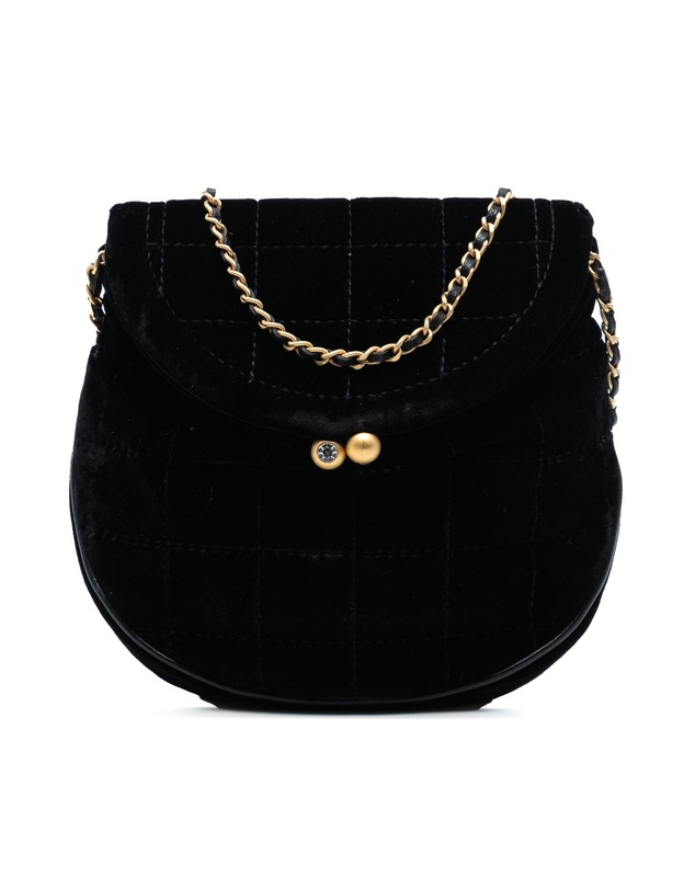 Pre-Loved by Azura Reborn - Pre-Loved Mini Chocolate Bar Velvet Flap Crossbody