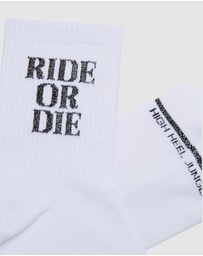 High Heel Jungle - Ride or Die Cotton Statement Socks