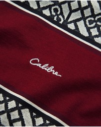 Calibre - Chest Panel Jacquard Polo Wine