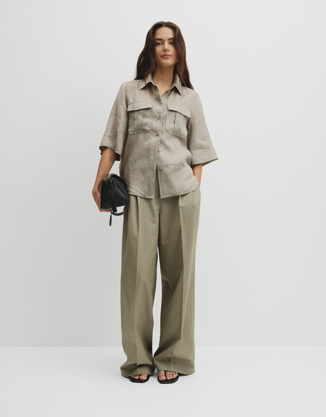 Country Road - Ramie Utility Blouse