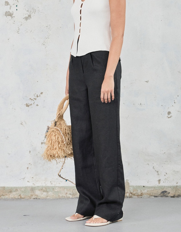FRIEND of AUDREY - The Linen Pocket Trouser