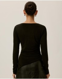 Tussah - Bonnie Asym Ruched Long Sleeve Top