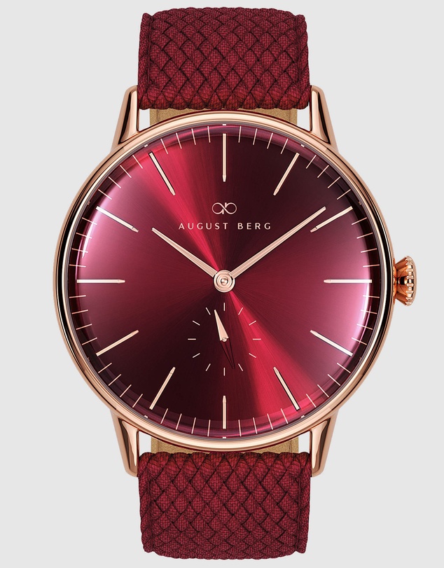 August Berg - Serenity 40mm Burgundy Watch
