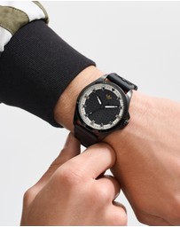 adidas Originals - Originals Iconic One 40mm IP Black Steel Silicone Watch