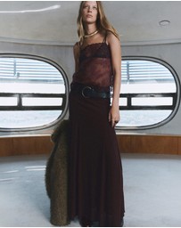 M.N.G - Godet Skirt With Belt