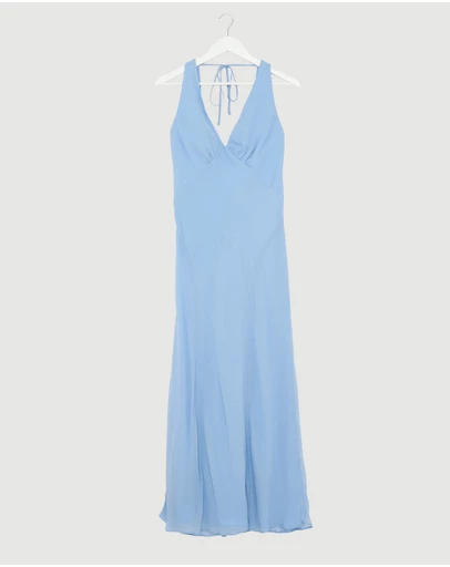 Revibe - Repaired Shona Joy Korine Plunged Maxi Dress - AU 8