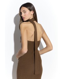 Glamorous - Scarf Neck Knitted Midi Dress