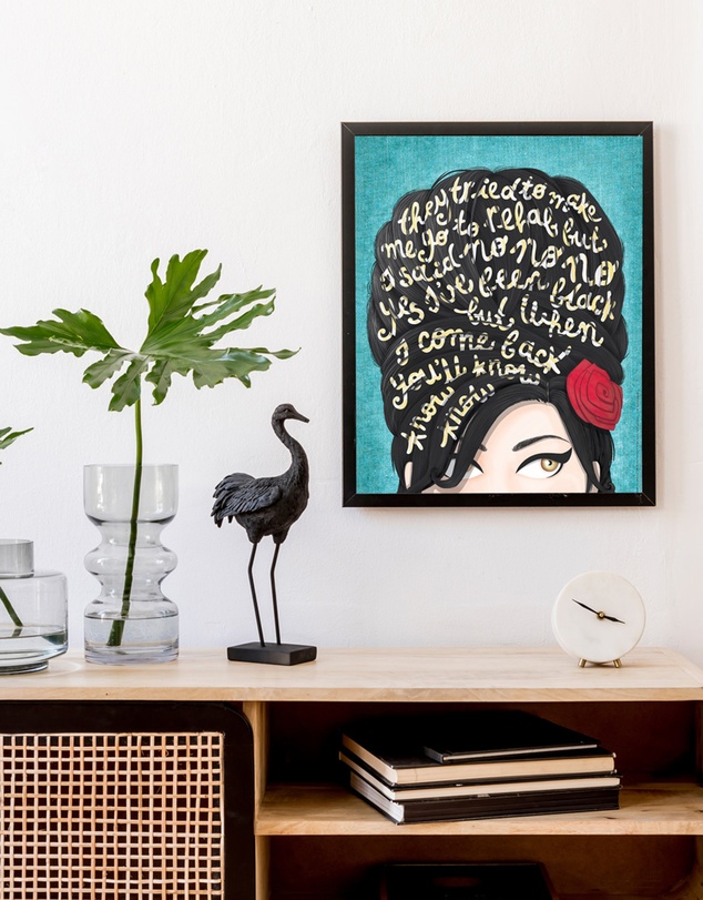 Olive et Oriel - Amy Winehouse Rehab Art Print