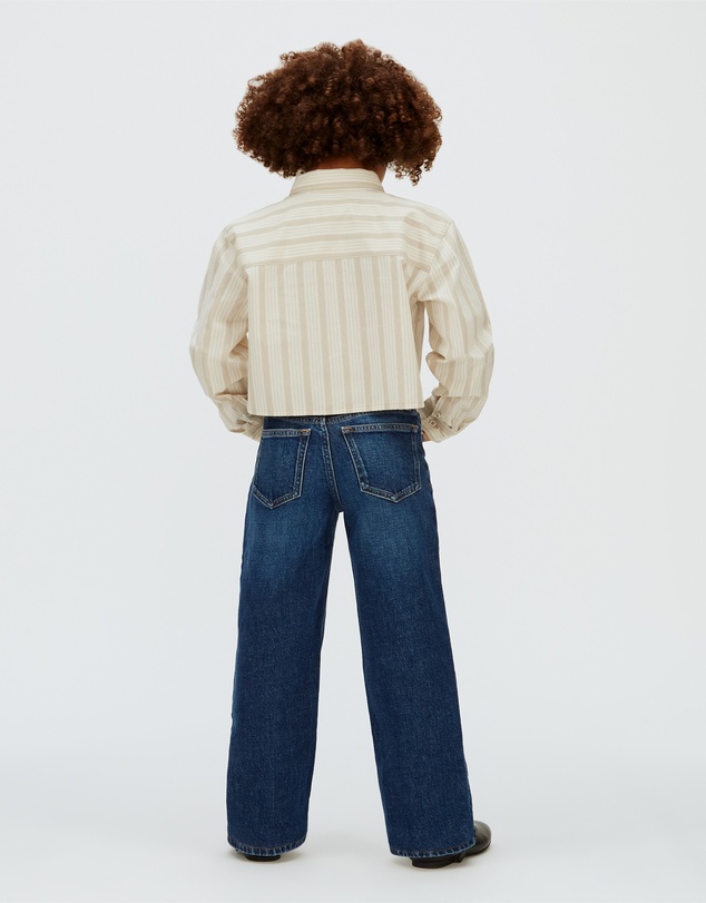 Calvin Klein Jeans - Girls Boxy Cropped Striped Shirt