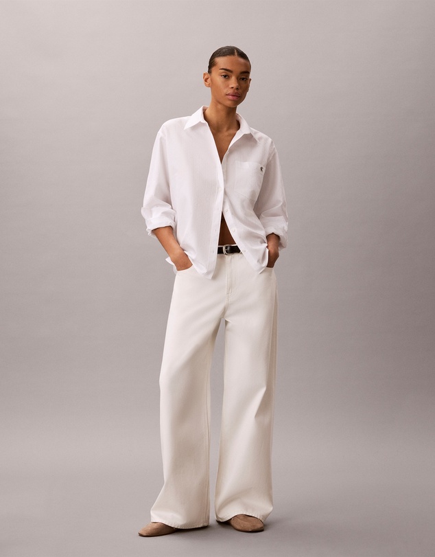 Calvin Klein Jeans - Cotton Poplin Jacquard Relaxed Shirt