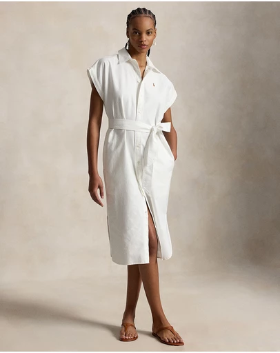 Polo Ralph Lauren - Belted Cotton Oxford Shirtdress