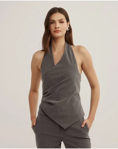 Witchery - Pinstripe Halter Top