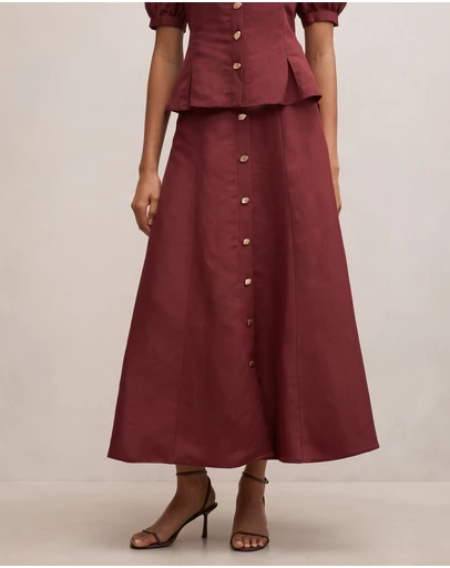 Forever New - Foster Button Maxi Skirt